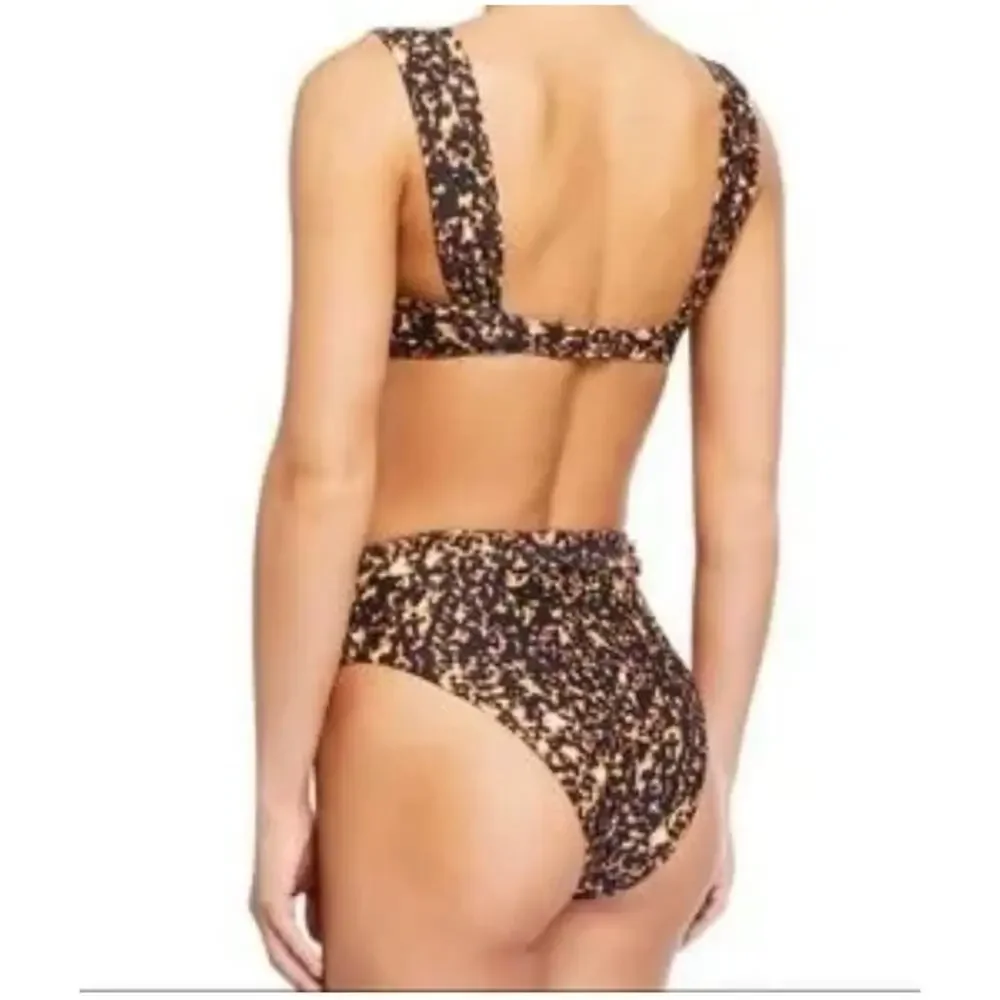 WeWoreWhat Women’s Sz XS Tortoise Shell Bikini Set Emily Claudia High Rise